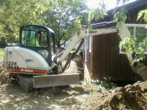 Basement waterproofing excavation