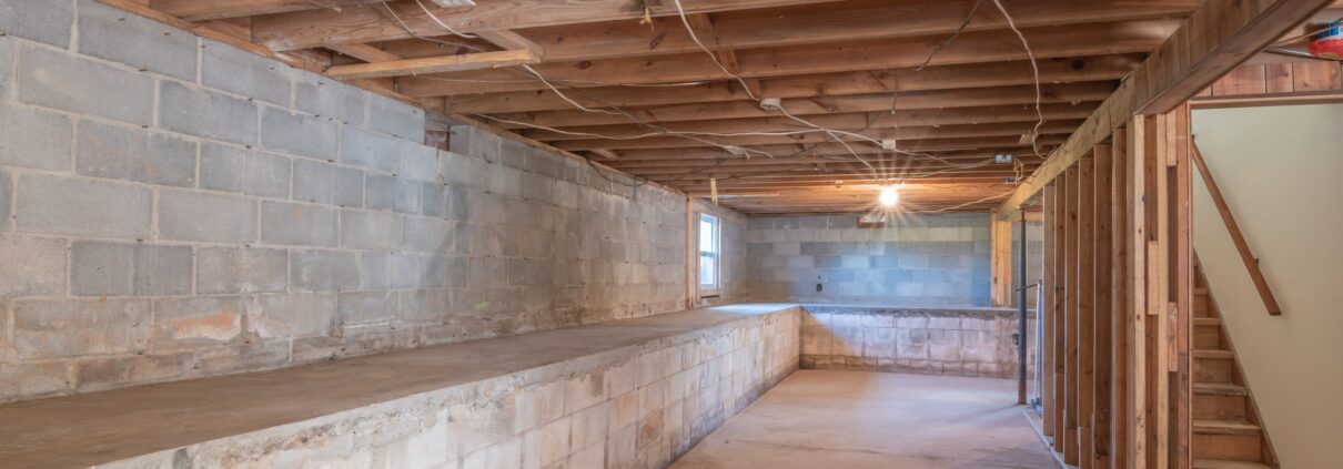 Picture of a home basement.